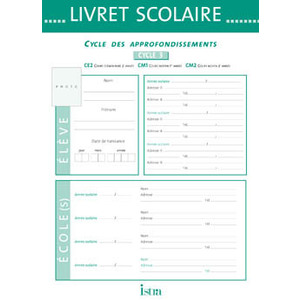 LIVRET SCOLAIRE ISTRA CYCLE 3 2009