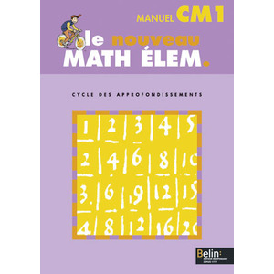 NOUVEAU MATH ELEM CM1 LIVRE ELEVE