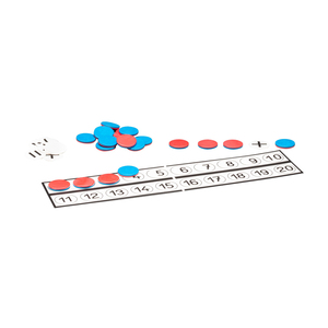 TABLEAU DE COMPTAGE + 22 JETONS ROUGE/BLEU + 10 SIGNES D'OPERATIONS